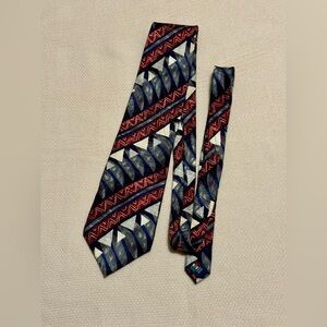 Mulberry‎ Geometric Red and Blue Tie